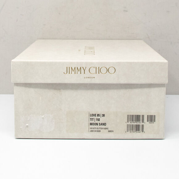 Jimmy Choo Love 85, Size 38 EU (8 US) Moon Sand Glitter Heels - Picture 7 of 8